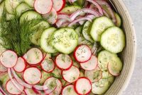 Crisp Cucumber and Radish Salad with Lemon-Dill Dressing