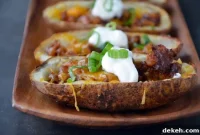 Crispy Chorizo-Stuffed Potato Skins with Melted Cheese