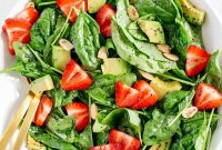 Strawberry Spinach Salad with Creamy Poppy Seed Dressing