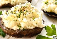 Portobello Mushrooms Stuffed with Creamy Mashed Potato Filling