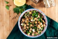 Spiced Chickpeas with Feta and Preserved Lemon Salad