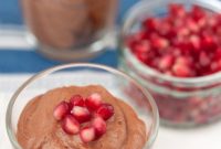 Decadent Dark Chocolate Pomegranate Mousse for New Year’s Eve