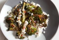 Charred Broccoli with Calabrian Chili Paste, Feta & Lemon Yogurt