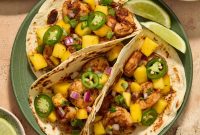 Spicy Shrimp Tacos with Fresh Mango Salsa