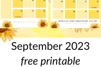 September 2023 Sunflower Planner: Free Printable Planner Pages