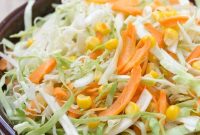 Crisp Cabbage and Carrot Slaw with Tangy Dressing