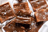 Salted Caramel Blondies with a Lighter Twist