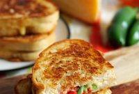 Gouda, Jalapeño & Roasted Red Pepper Grilled Cheese Sandwich