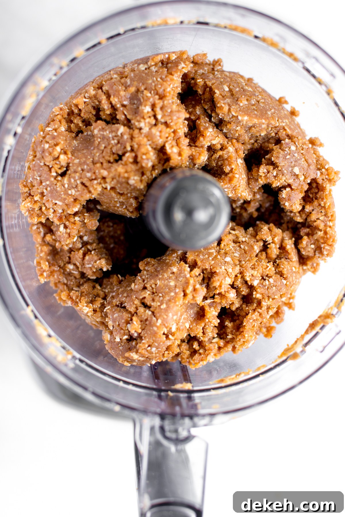 no bake peanut butter snack bite cookie dough in food processor