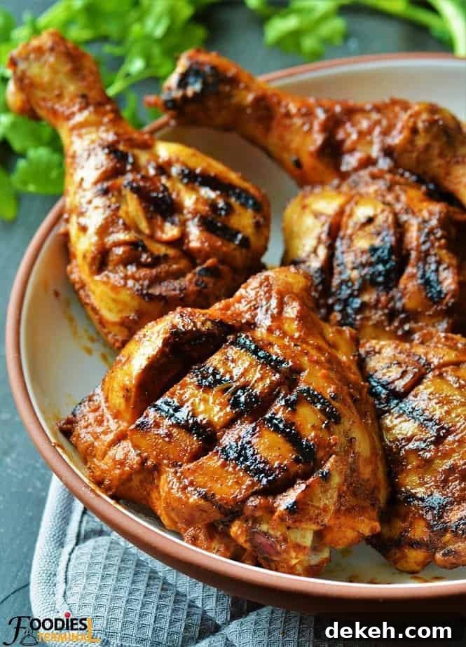 Nando's peri peri chicken in a brown rimmed bowl