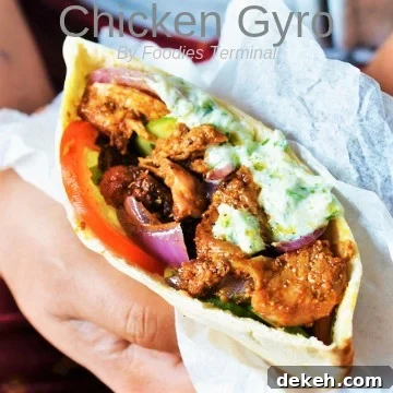 Authentic greek chicken gyros recipe ready