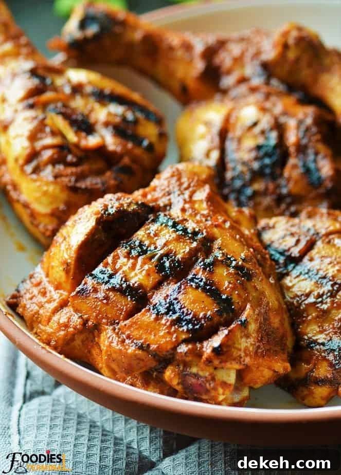 Mozambique peri peri chicken made with thighs