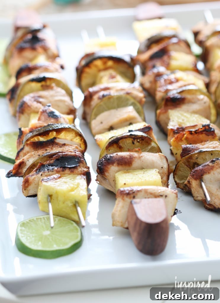 Tequila Lime Chicken Kabobs | inspiredbycharm.com #IBCcincodemayo