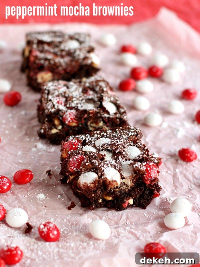 White Chocolate Peppermint Brownies by The Weary Chef