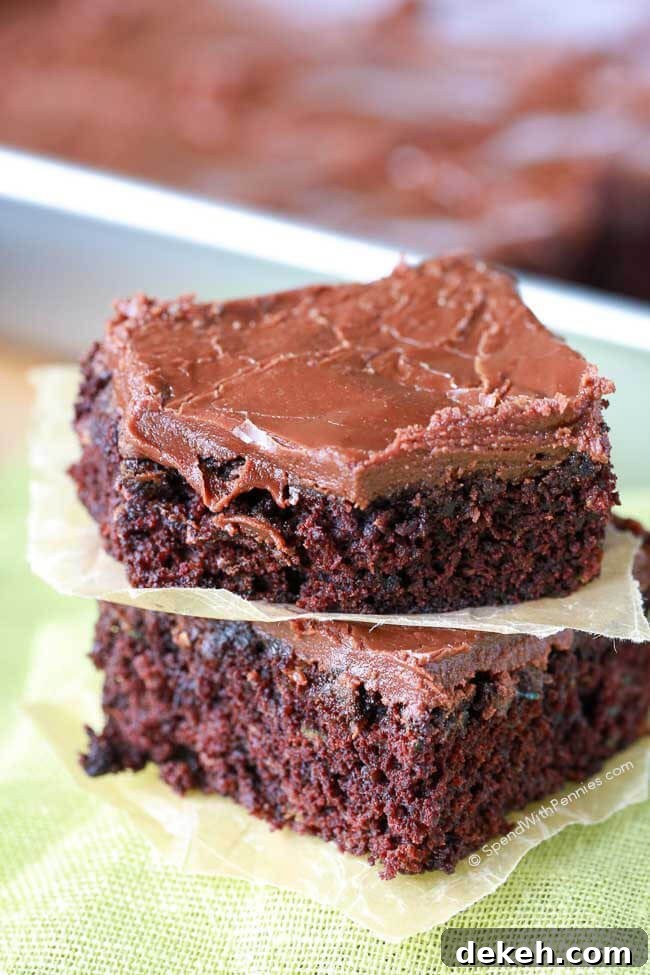 Zucchini Brownies with One-Minute Frosting by Spend with Pennies