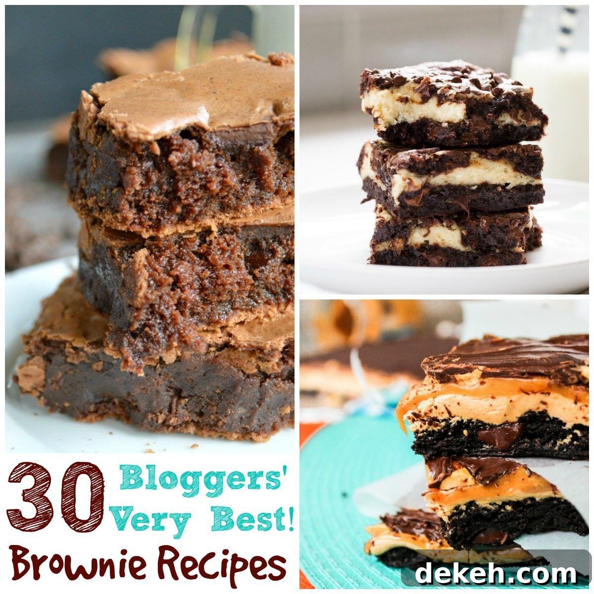 These are some of bloggers' very best brownie recipes, and I'm SURE there is something for everyone. Whether you are looking for a brownie that is frosted, healthy, peanut buttery, minty, fruity, or anything in between, you will find what you are looking for in this list.