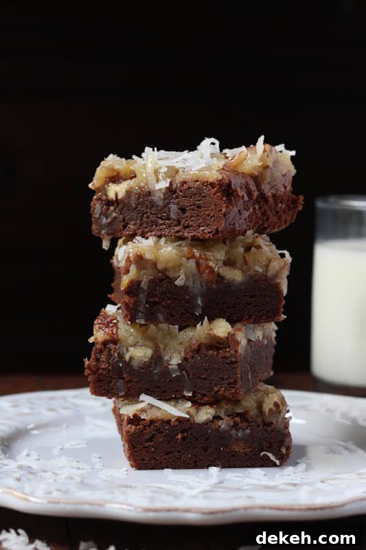 Coconut Pecan Brownies by Spoonful of Flavor