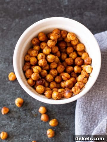 Chili lime seasoned air fryer chickpeas
