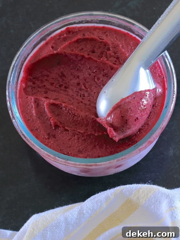 Scooping Cherry Hibiscus Sorbet