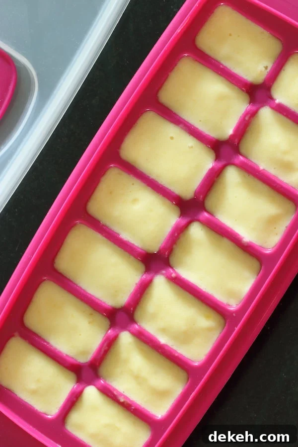 Pineapple dairy-free sorbet in an ice cream tray