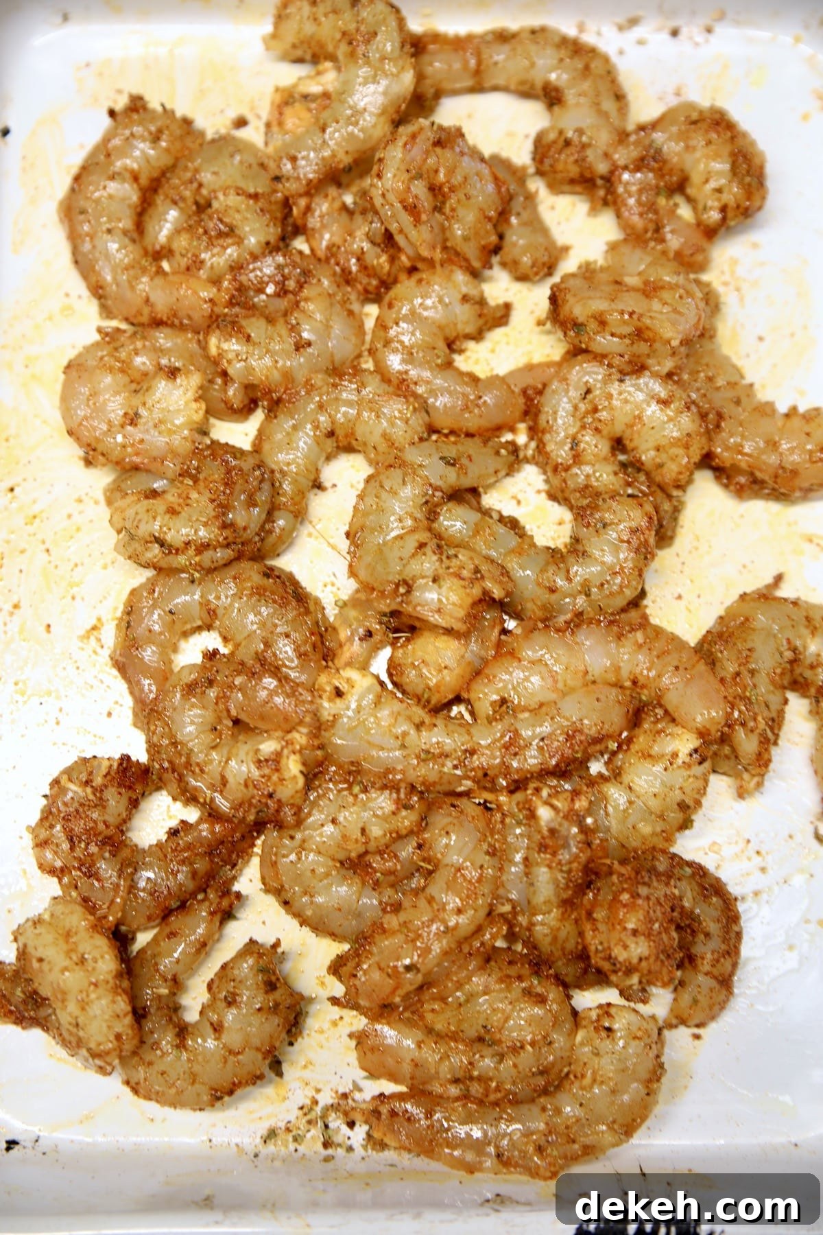 Jumbo raw shrimp tossed with seasonings.