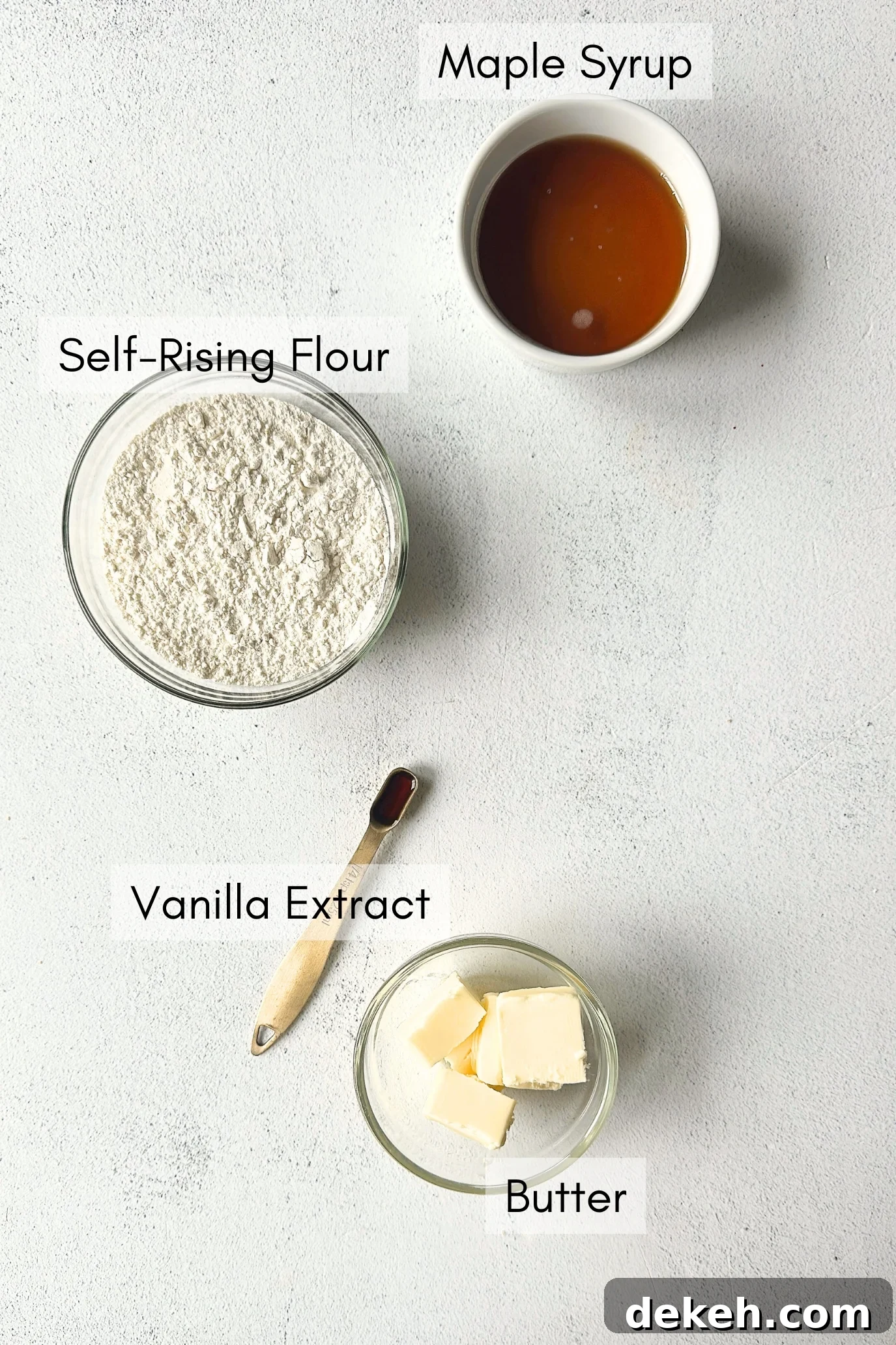 Ingredients to make mini sugar cookies.