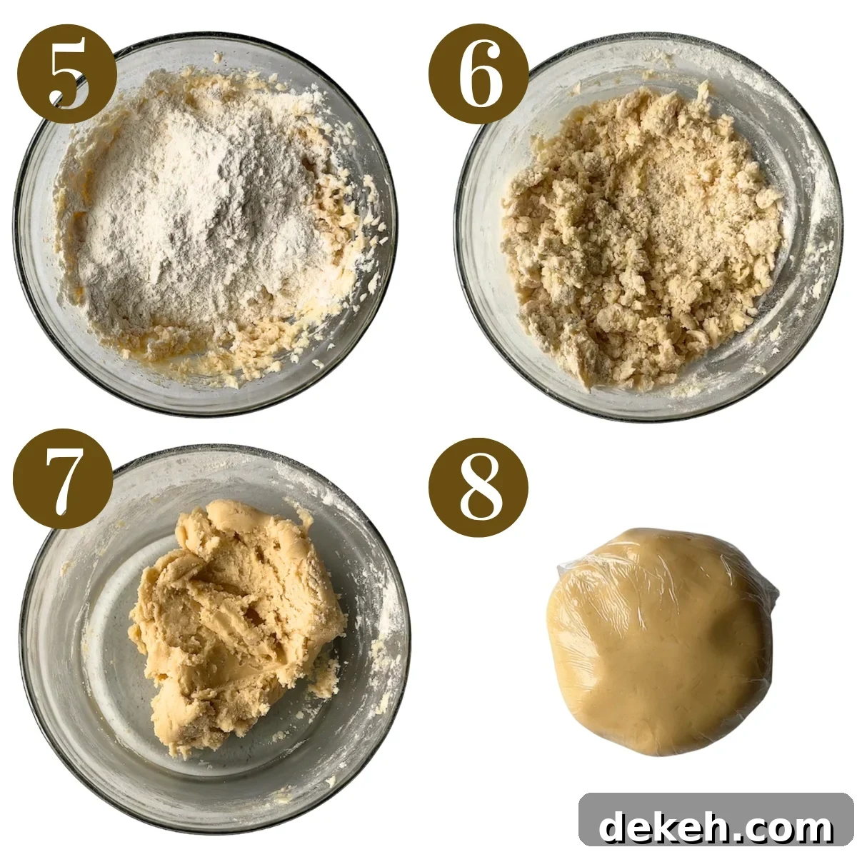 Steps to make mini sugar cookies.