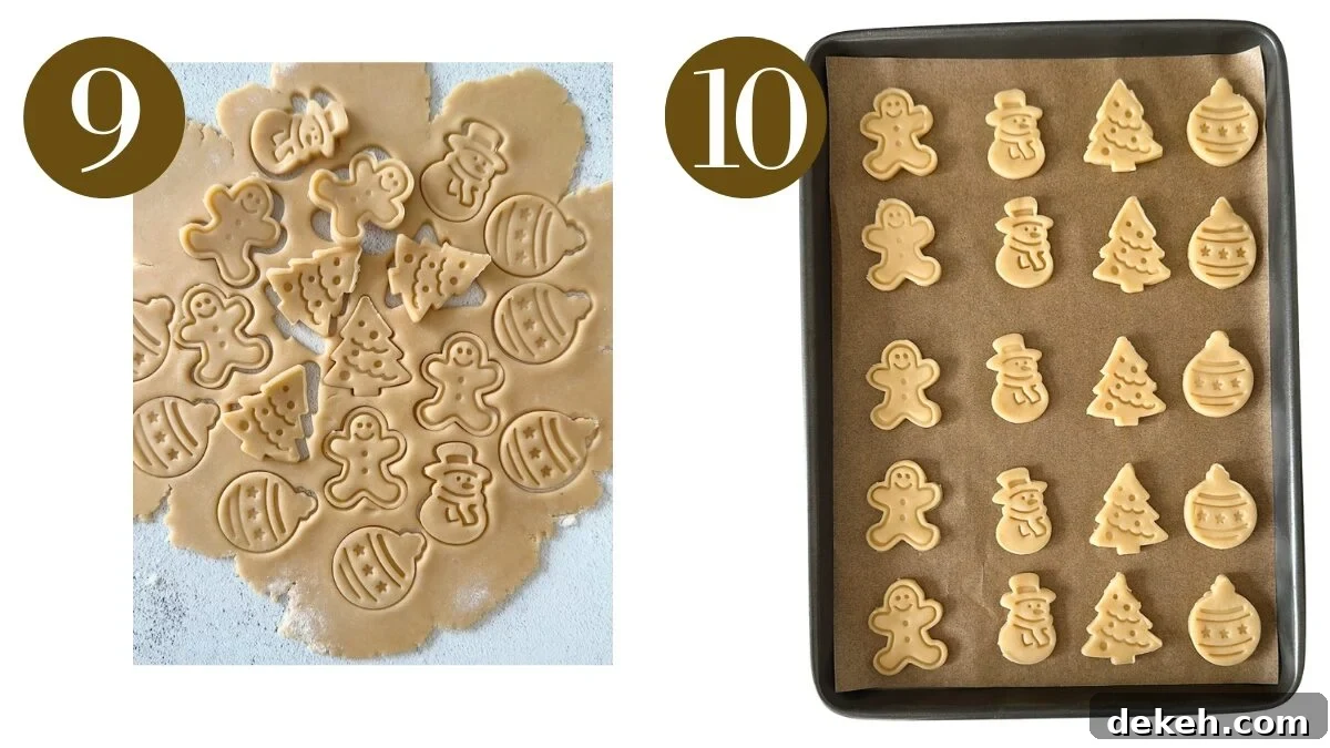 Steps to make mini sugar cookies.