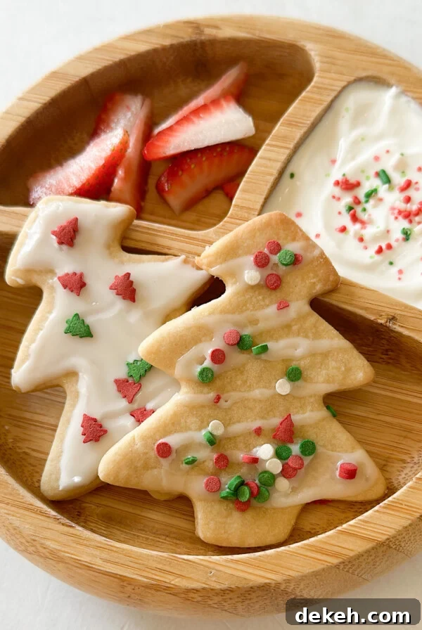 Maple sugar cookies served with berries and yogurt.