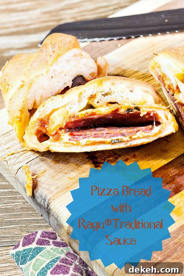 A wooden cutting board with slices of pizza bread with a bread knife.