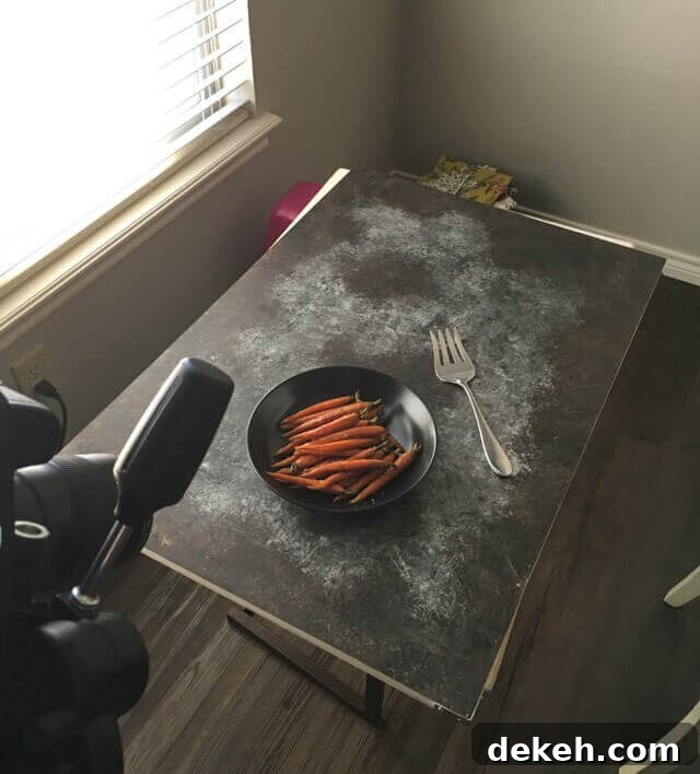 Maple roasted carrots preparation