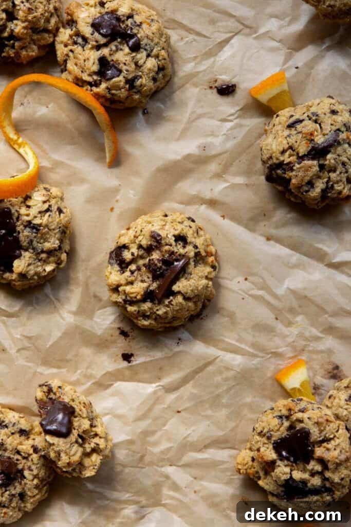 gluten-free chocolate chip orange oatmeal cookies
