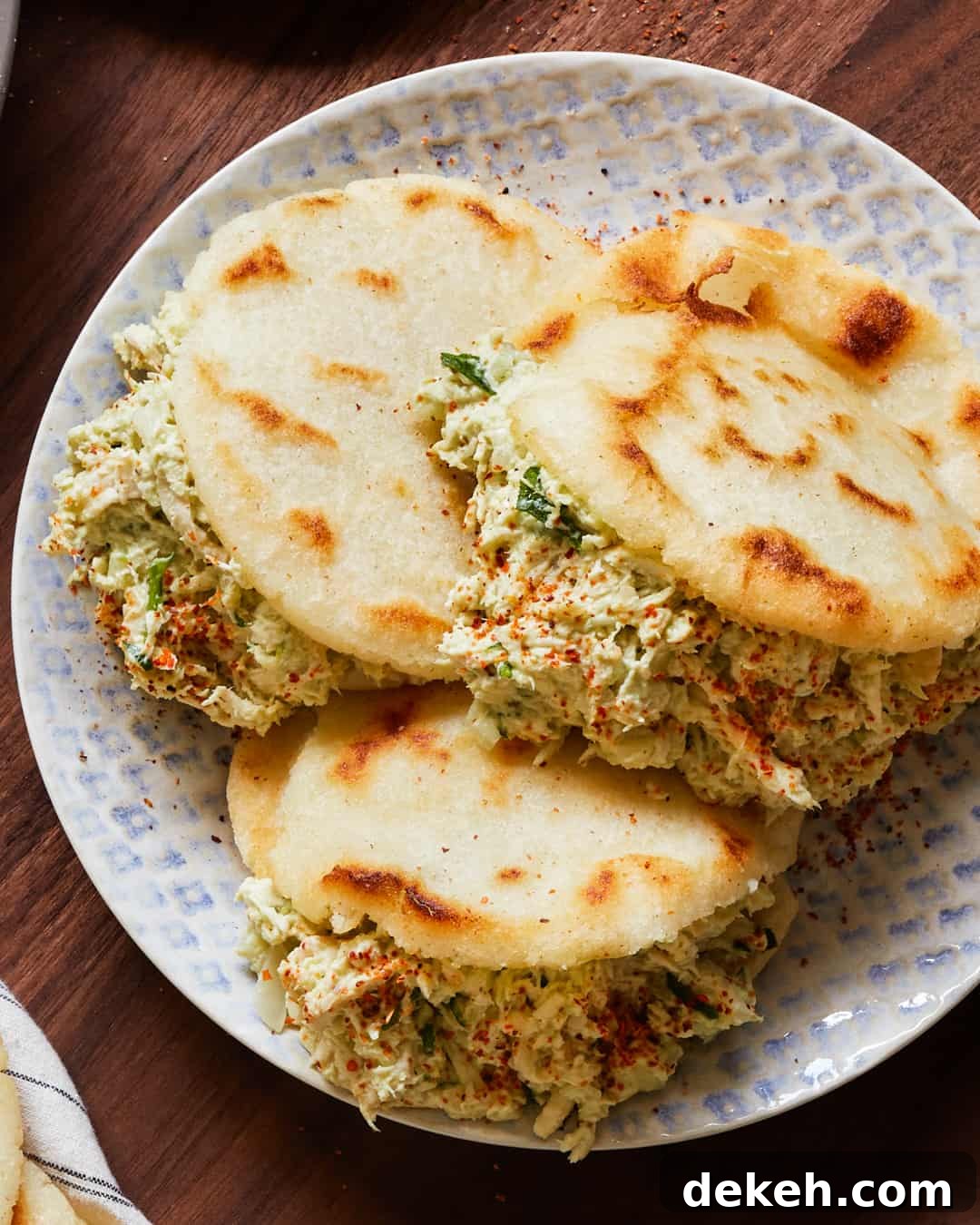 Arepa Reina Pepiada Chicken Salad Venezuelan Corn Cakes