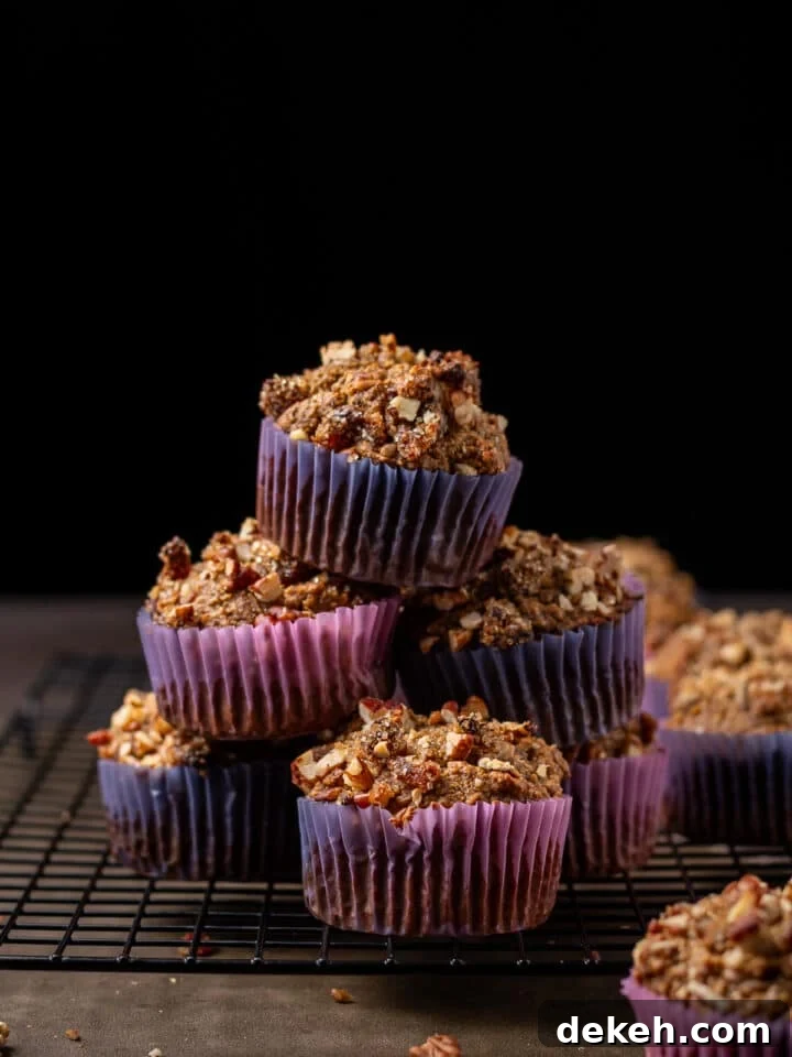 small pyramid of date muffins stacked on each other