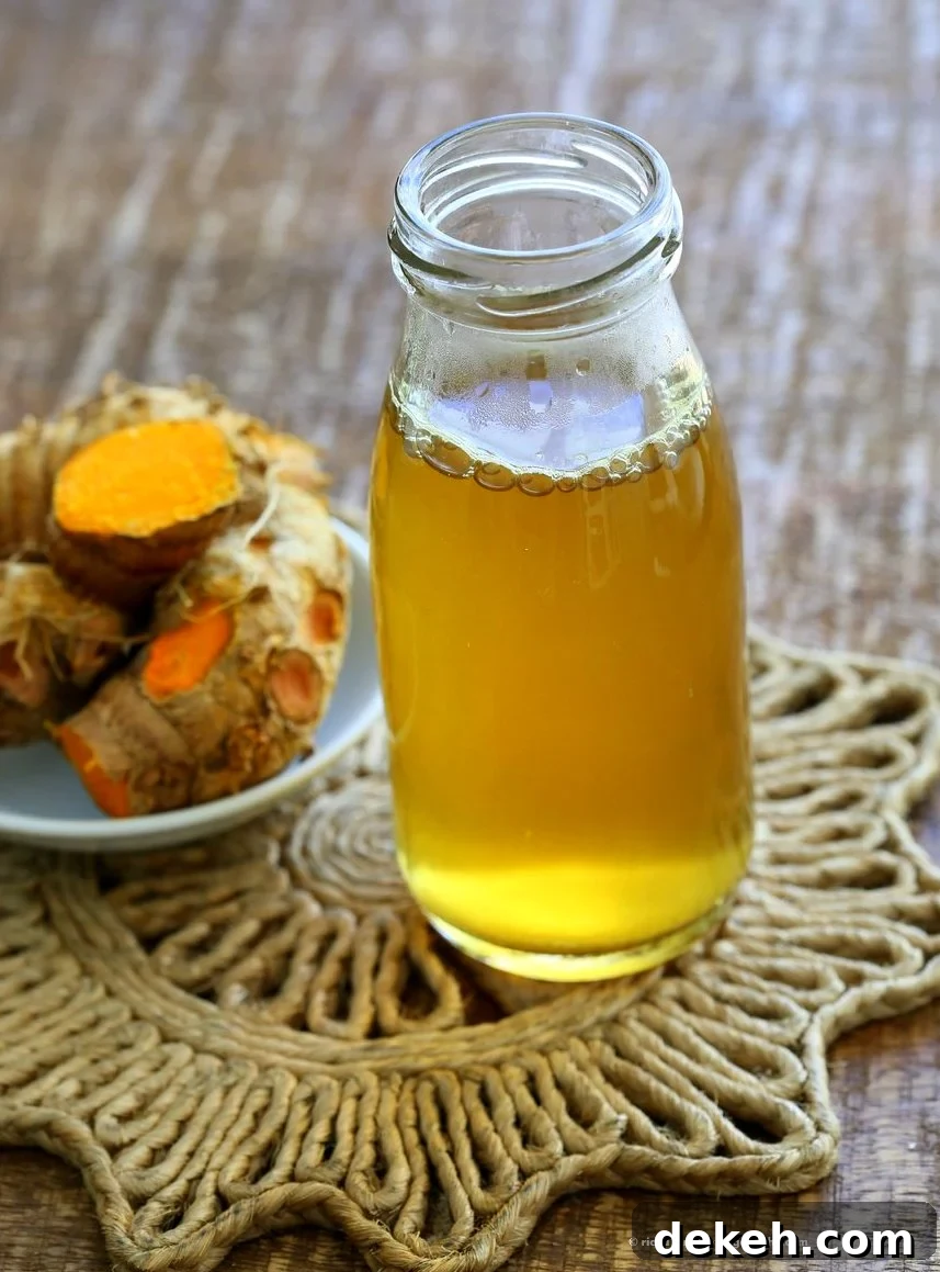 Ginger Turmeric Root Tea. Fresh Turmeric Root and ginger simmered with black pepper. Add sweetener of choice. Serve hot or chilled. Vegan Gluten-free Recipe | VeganRicha.com