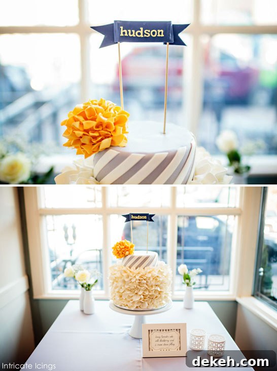 Spirals & Pom Poms Cake by Intricate Icings  |  TheCakeBlog.com