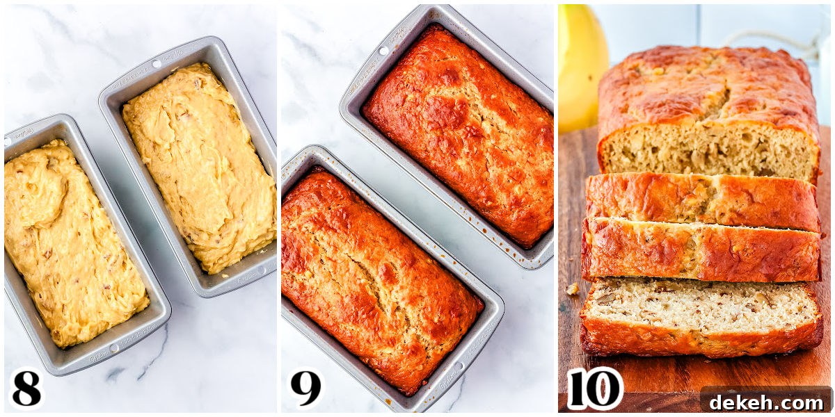 The bread before and after baking.