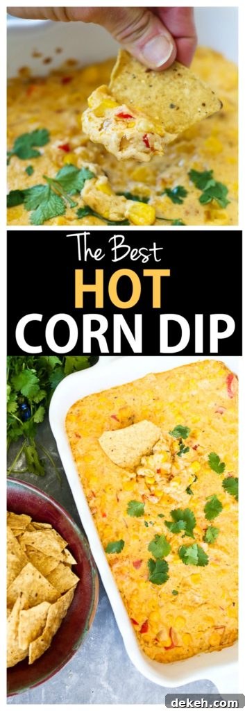 Hot Corn Dip Recipe #superbowl #appetizer #cheese #dip