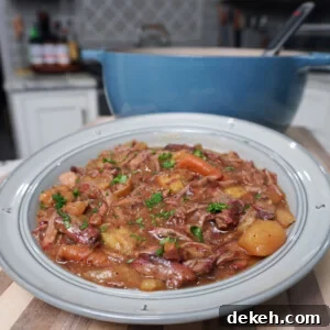 easy smoked pot roast dinner plated.