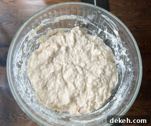 Mixing flour
