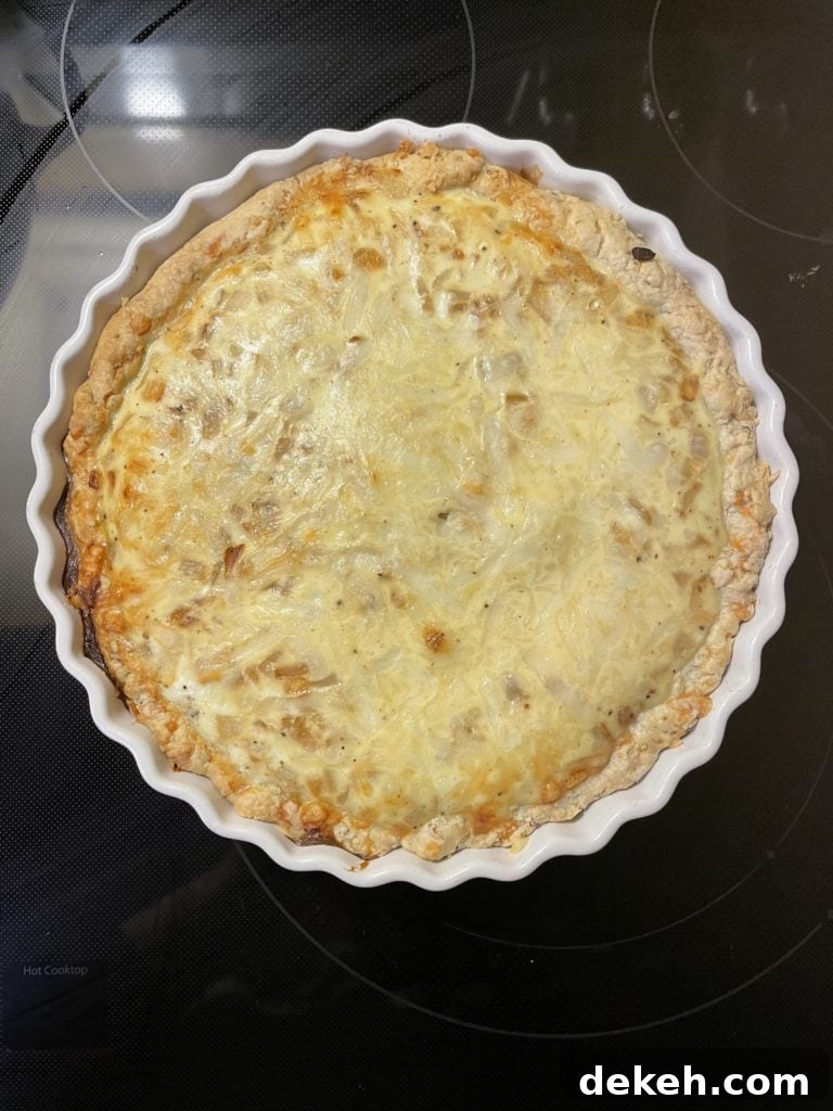 Onion and cheese tart with quark