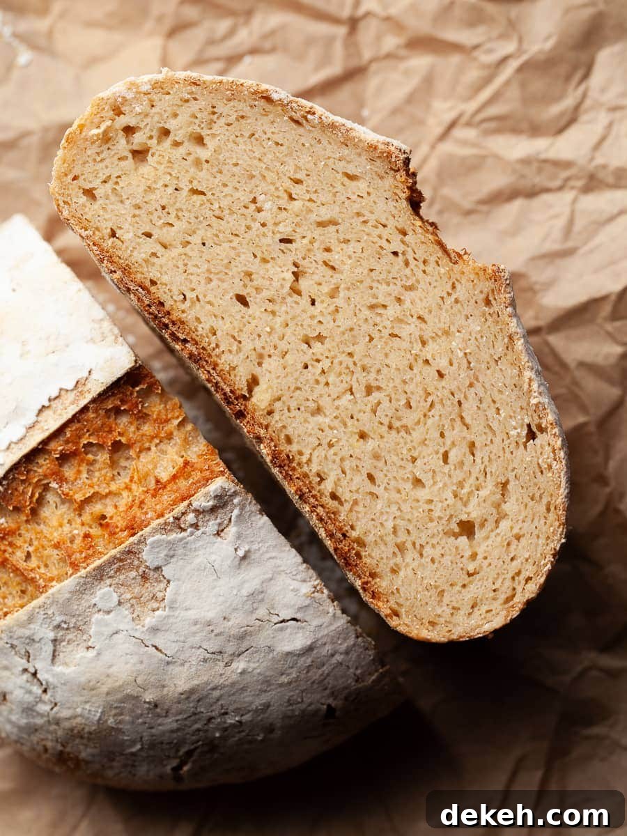 a sliced loaf of gluten free dutch oven bread