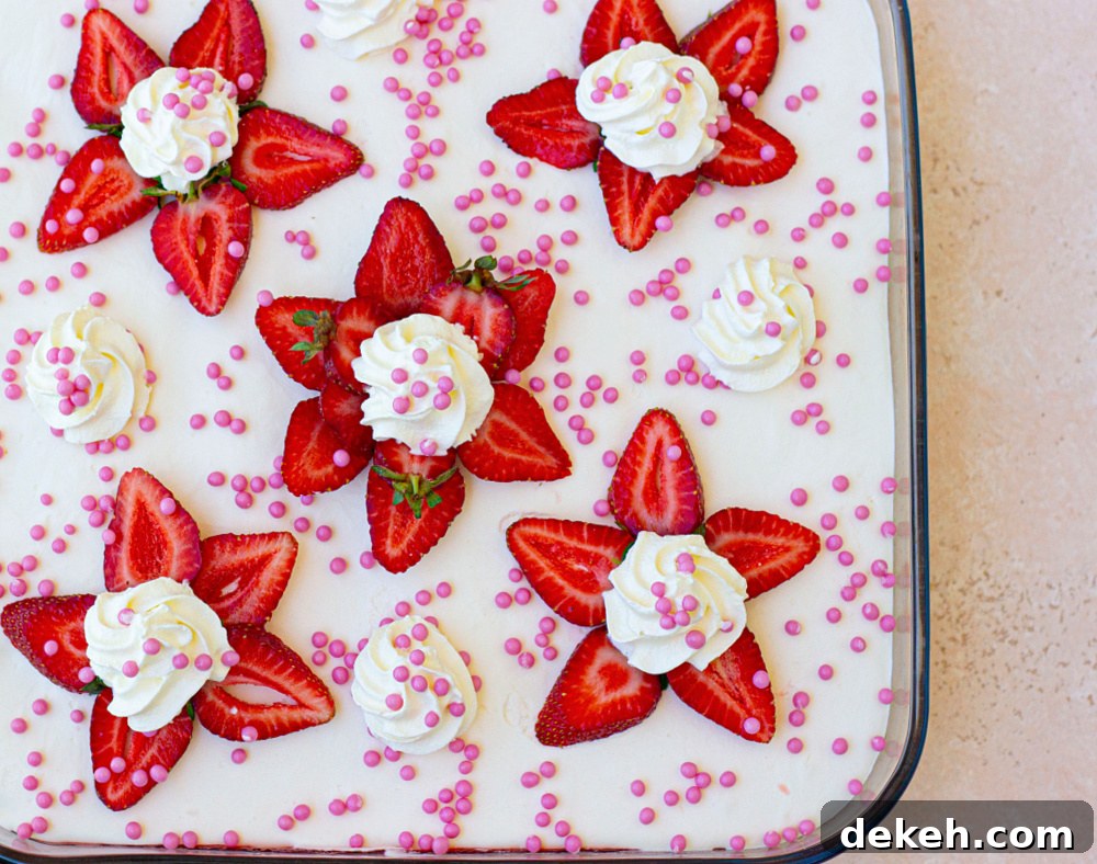 Garnished cake