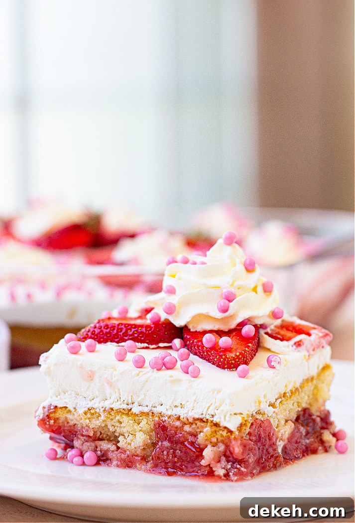 Finished strawberry dump cake