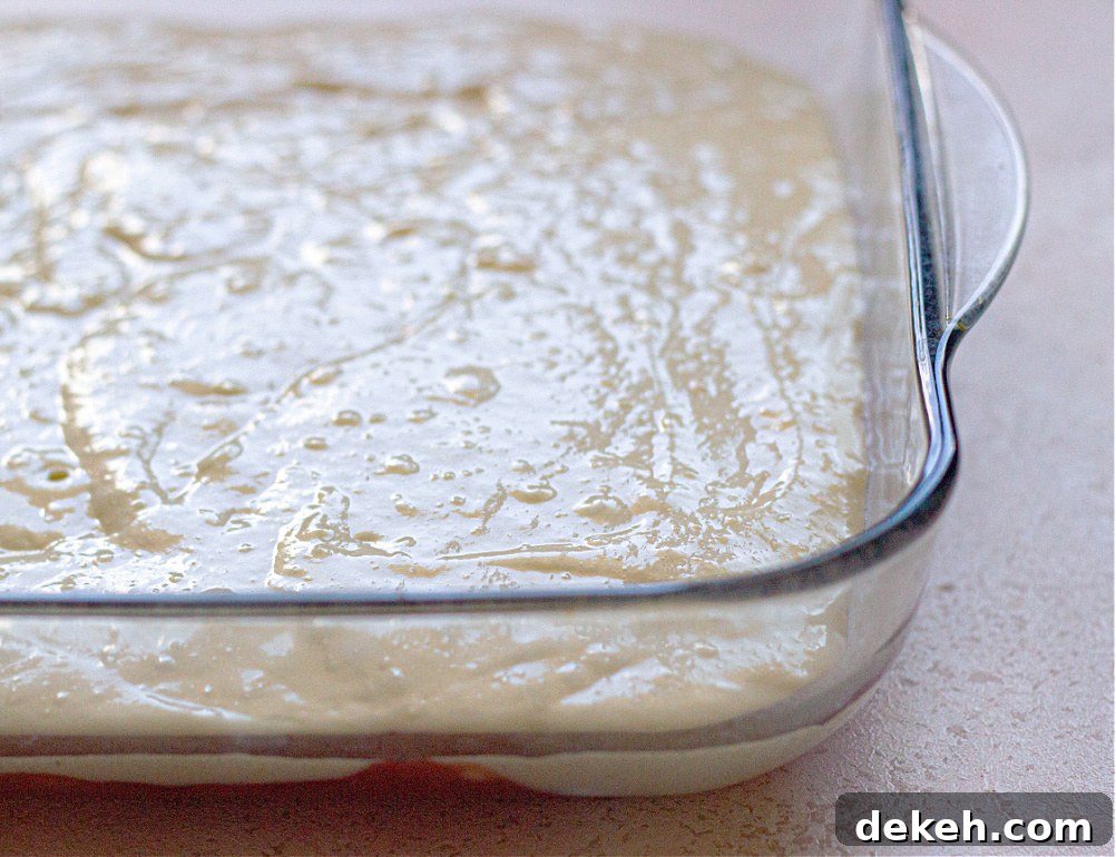 Dots of butter on top