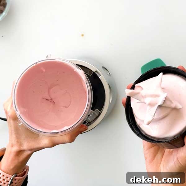 Mixing ice ceam in a nutribullet.