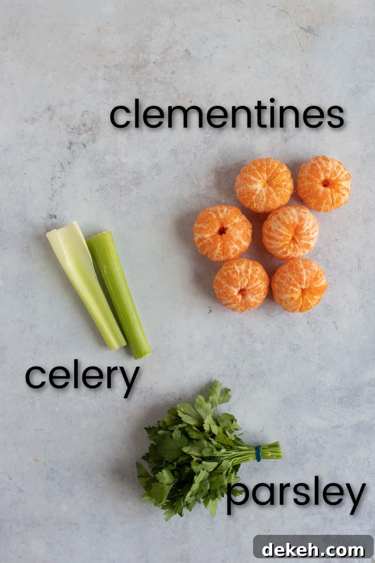Clementines and ingredients for clementine pumpkins.