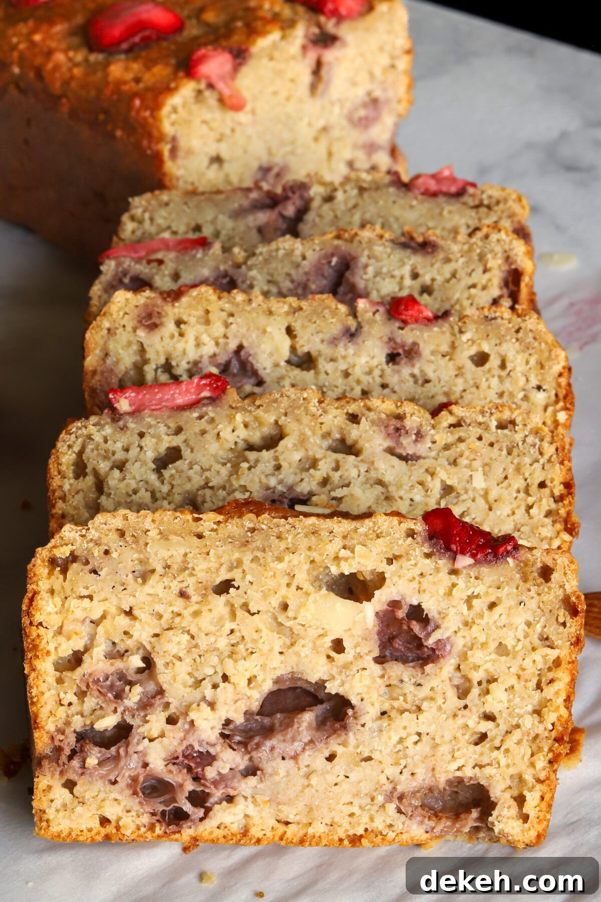 Strawberry Cottage Cheese Banana Bread