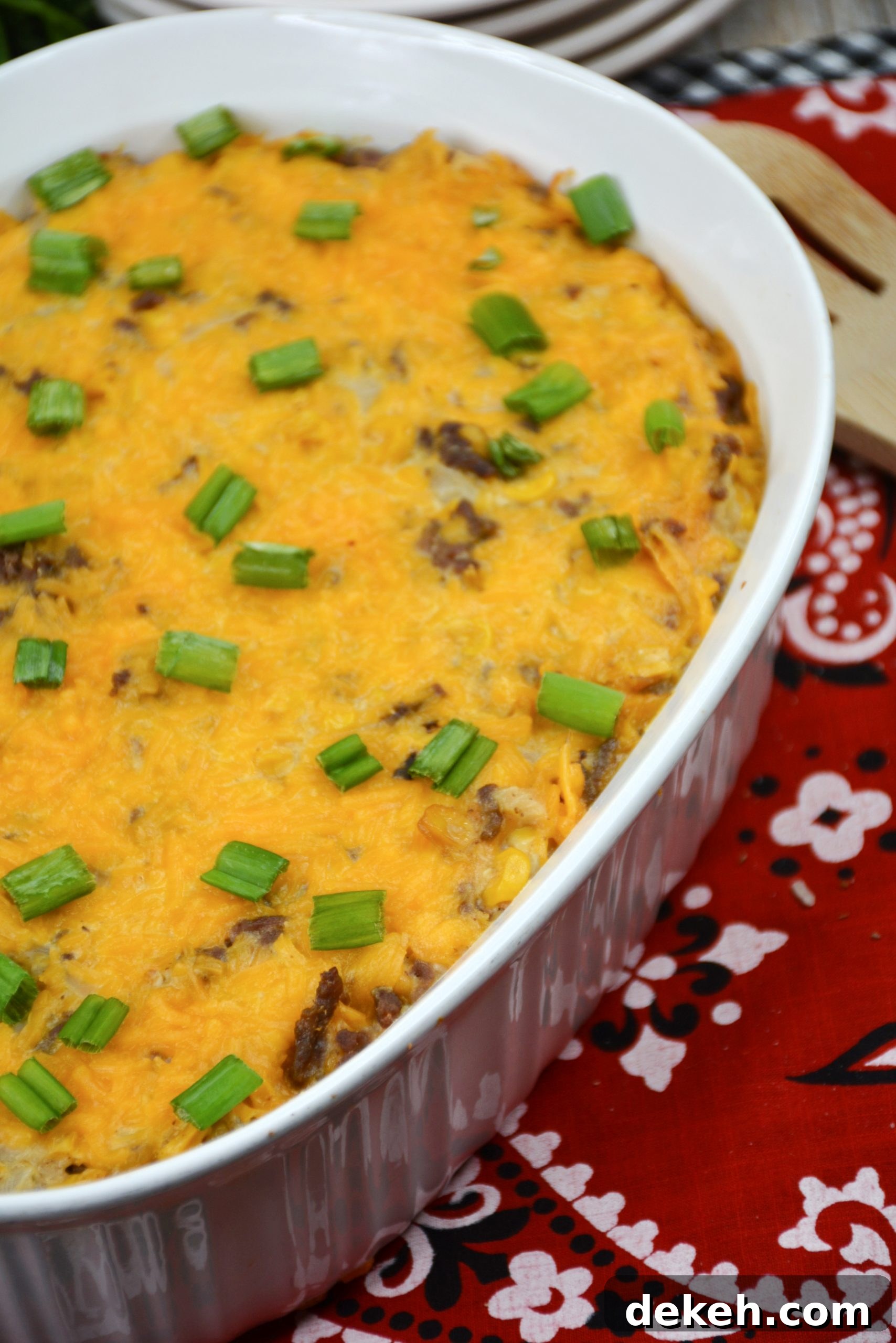 Cowboy casserole plated