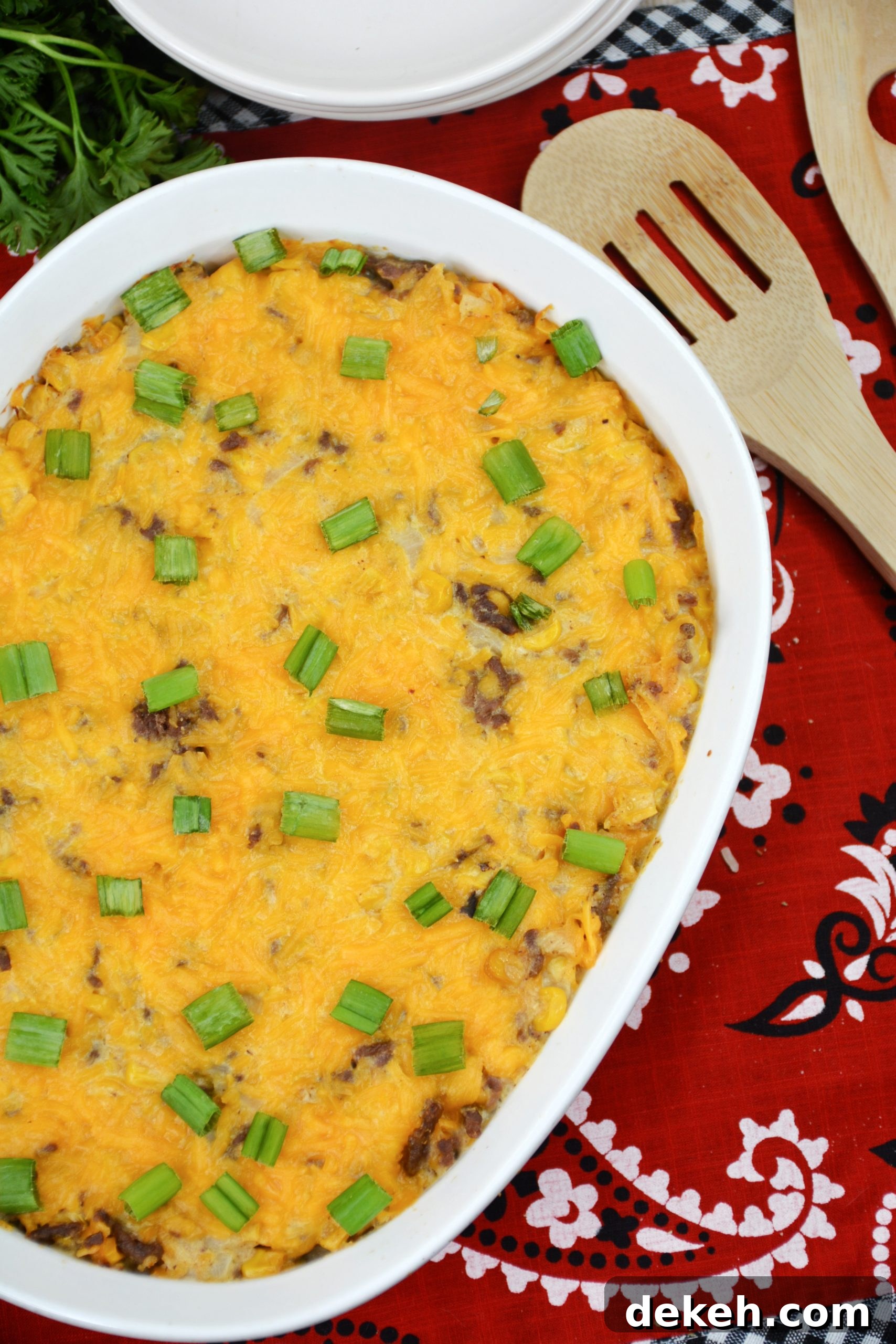 Layers of casserole
